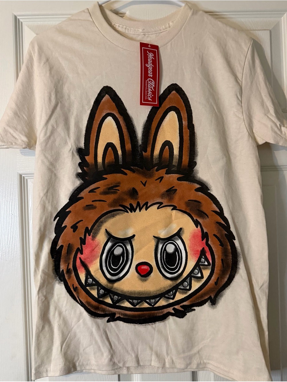 Cream Graphic Bunny Face Tee